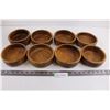 Image 1 : Set of 8 Wooden Serving Bowls 6" Dia