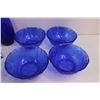 Image 3 : Assorted Sets of Cobalt Blue Glass Serving Dishes & Vase