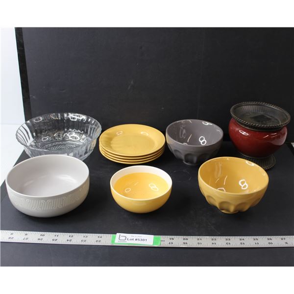 Ceramic Dishware & Glass Bowl