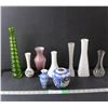 Image 1 : (8) Glass & Ceramic Vases & Pot Up to 12" tall