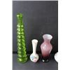 Image 3 : (8) Glass & Ceramic Vases & Pot Up to 12" tall