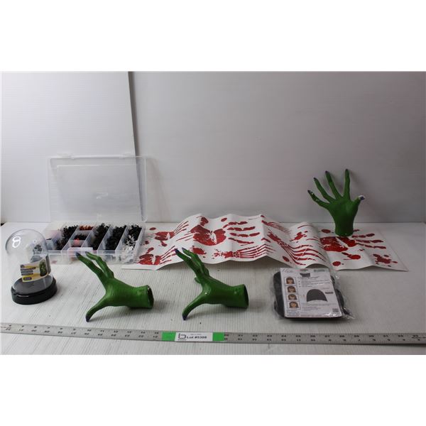 Halloween Lot- Stickers, Witch Hands, Clip-n-Bangs, Confetti