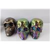 Image 3 : (6) Plastic Halloween Skulls 5" Tall