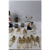 Image 2 : Halloween Lot- String Lights, Miniature Skeletons, Glow in the Dark Fangs, Misc.