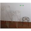 Image 1 : (3) Metal Plant Stands Up to 27" Tall