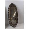 Image 2 : Wood Photo Frame 21" Tall x 13.5" Wide, Plastic Oval Mirror 25" Tall
