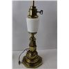 Image 3 : (2) Stiffel Brass & Glass Lamps- Working, No Shades or Bulbs 37" Tall