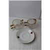 Image 3 : Kitchen Lot- Cookie Cutters, Paper Towel Stand, Glass Sugar Bowl & Creamer, Misc.