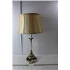 Image 1 : Metal & Glass Tri-light Lamp with Bulb & Shade- Powers On 26.5" Tall