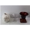 Image 2 : Decorative Ceramic & Glass Items- Bowls, Candy Dishes, Pot