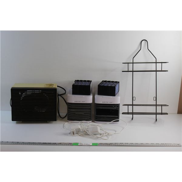 Vintage Sea Breeze Heater - Tested, (2) Arctic Air Portable Fans with Accessories - As Is and Wall R