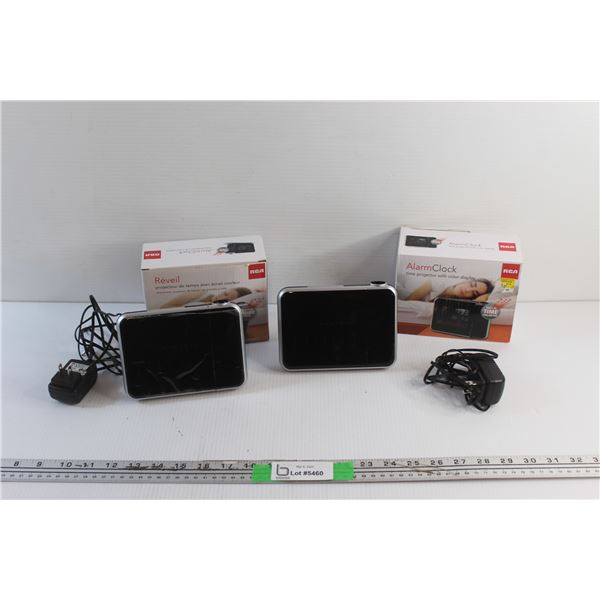 (2) RCA Time Projector Alarm Clocks - Tested