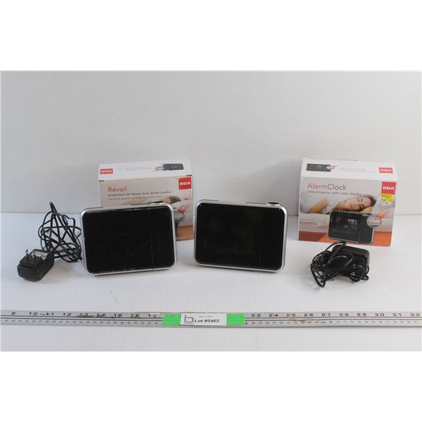 (2) RCA Time Projector Alarm Clocks - Tested