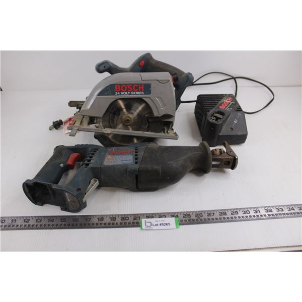 Bosch Cordless Power Tools (Saws-All, Circular Saw) Charger Included but Missing Batteries - Unteste