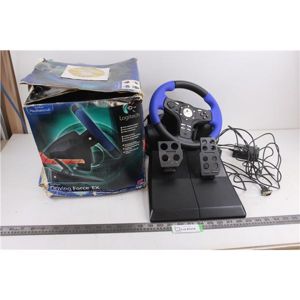 Logitech Driving Force EX for PS2,3 - Appears Unused - Untested - As is