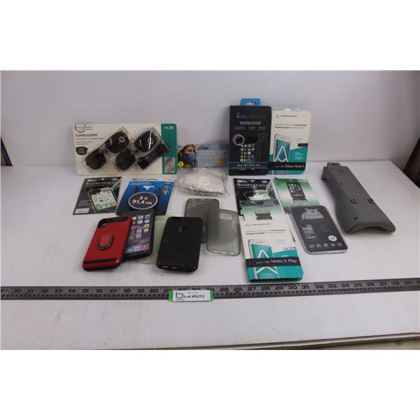 Smart Phone Accessory Lot (Cases, Screen Protectors), Sun Glasses, Misc.