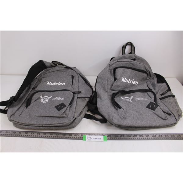 (2) Leeds "Nutrien Marketpro" Back Packs