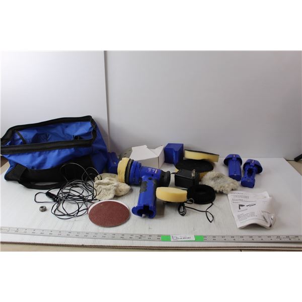 Simoniz 12V Cordless Random Orbit Polisher/Sander and Accessories- As Is