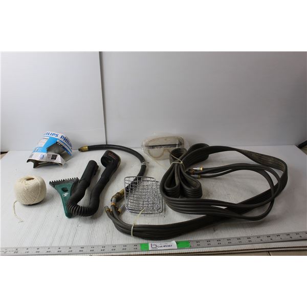 Philips 65W Flood Light, Safety Glasses- Sealed, Black & Decker Snake Light- Untested, Philips PXT 1