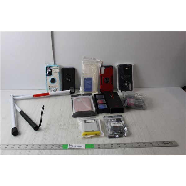 Vision Impaired Cane 48.5" Tall, Phone Cases, Jaw Exercisers, Misc.