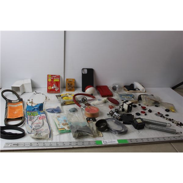 Motomaster Automotive Belt, Phone Cases, Exhaust Clamp, Misc.