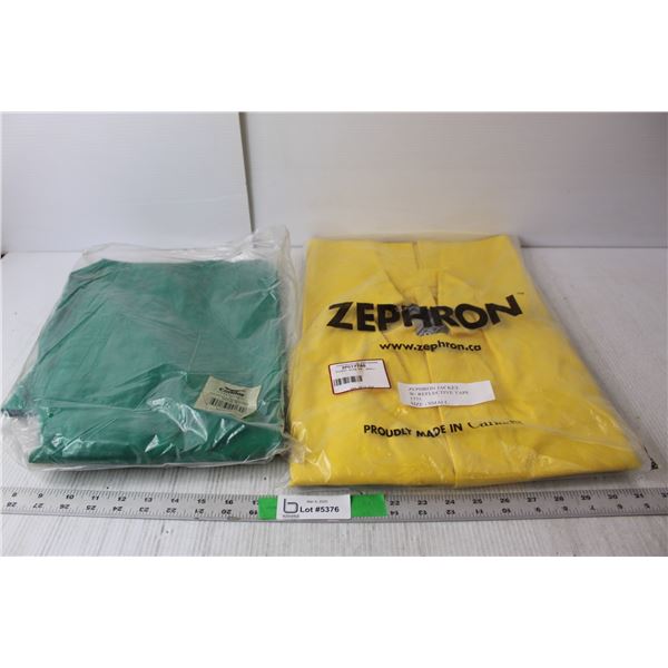Condor Bib Rain Pants-L, Zephron Rain Jacket with Reflective Tape- S, Sealed