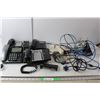 Image 1 : (4) Corded Phones-Untested, Power Bar, Cables, Misc.