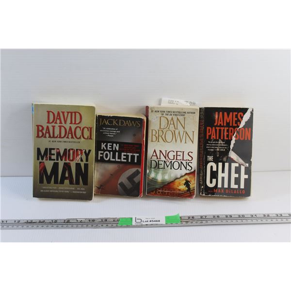 (4) Books - David Baldacci, Ken Follett and James Patterson