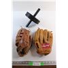 Image 1 : Rawlings & Cooper Baseball Gloves and Roller Exerciser