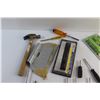 Image 2 : Assorted Screwdrivers, Dry Wall Tools, Hammer, Pink Tape and Herb Scissors