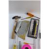 Image 9 : Assorted Screwdrivers, Dry Wall Tools, Hammer, Pink Tape and Herb Scissors