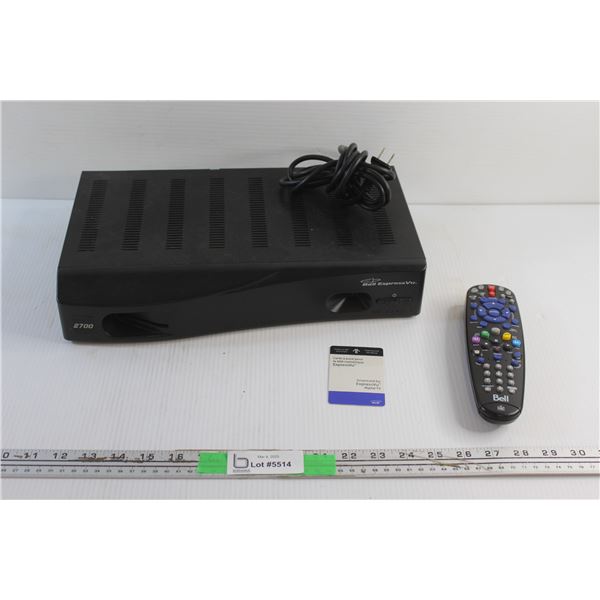 Bell Express TV Receiver, Remote and ExpressVu Card - Powers On