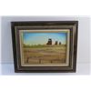 Image 2 : Framed Saskatchewan Country Side View Art Painting 17'' x 15''