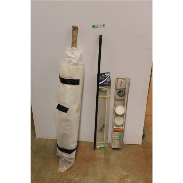 *Poly 48'', In Wall HDMI Grommet Kit, Broom Handle 48'' and Single Curtain Rod
