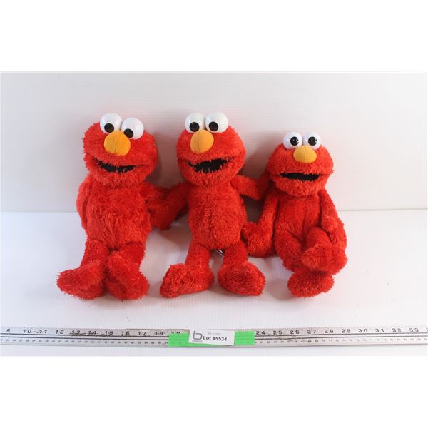 (3) Sesame Street Elmo Action Toys - As Is