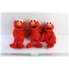 Image 1 : (3) Sesame Street Elmo Action Toys - As Is