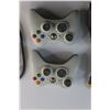 Image 3 : (2) Microsoft Xbox 360 Wireless Controllers and Assorted TV & Power Cables - As Is