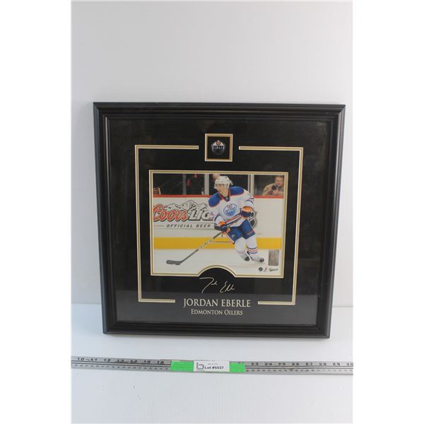 Framed Edmonton Oilers - Jordan Eberle NHL Hockey Print 18'' x 18''