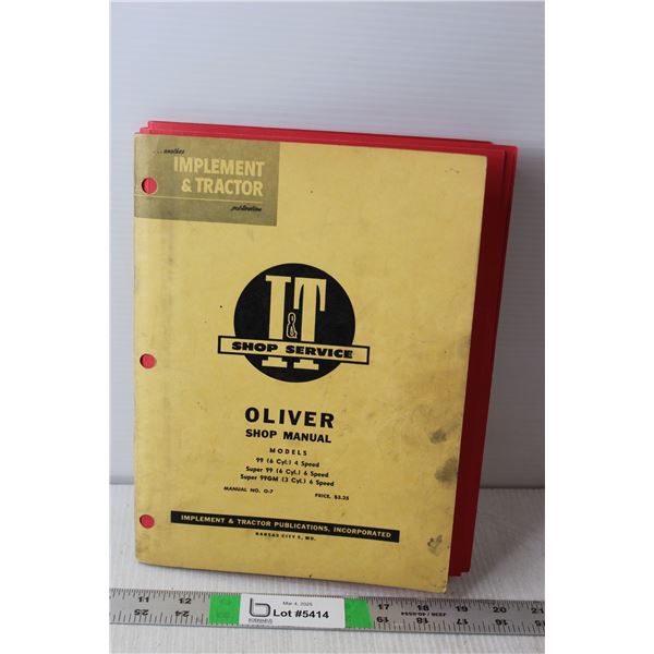Vintage Implement & Tractor Oliver Shop Manual
