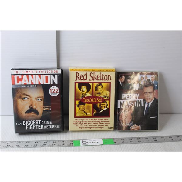 DVDs- Perry Mason Season 5, Red Skelton, Cannon- L.A. Crime Fighter