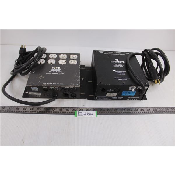 (2) Electrical Dimmer Power Systems (Leviton ND5000 & NSI DDS 5600) Untested - As is