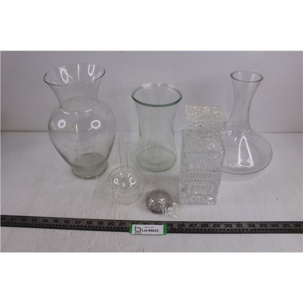 Glass Vases, Glass Decanter