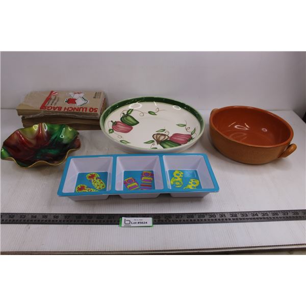 Serving Platters, Ceramic Fruit Bowl, Paper Lunch Bags