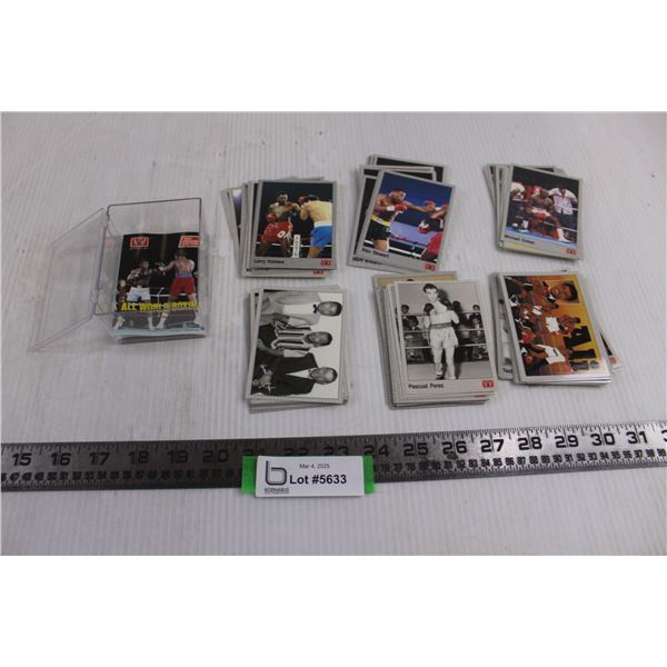 All World Boxing 1991 Premiere Edition Trading Cards with Plastic Box