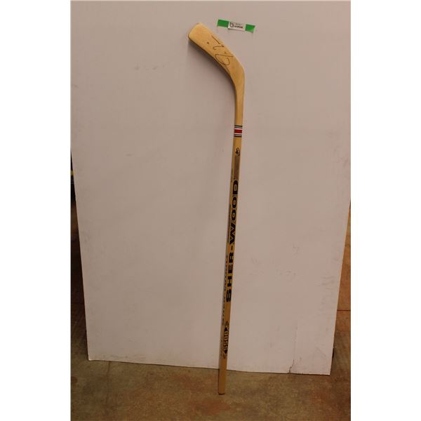 *Autographed Jordan Eberle Edmonton Oilers Fundraiser NHL Wooden Hockey Stick 66'' - Authenticity No