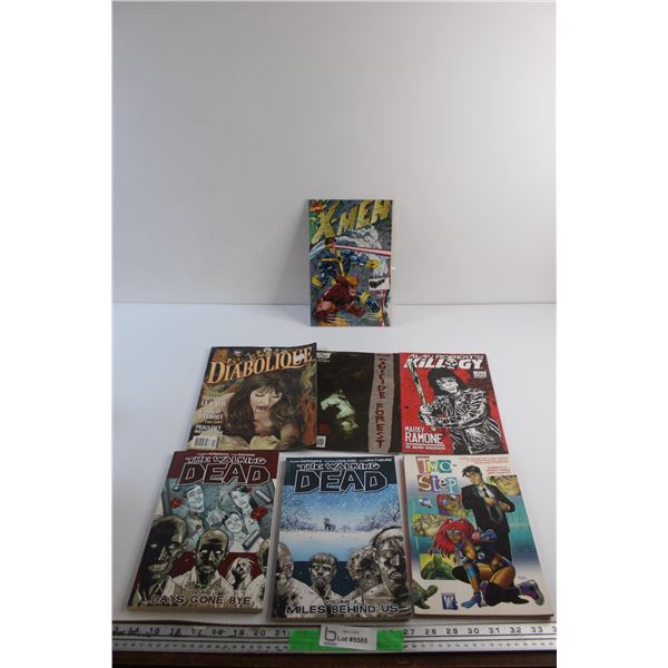 (7) Comics - The Walking Dead, X Men and Diabolique