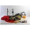 Image 1 : Candle Holders, Assorted Fabric, Halloween Decor and Misc