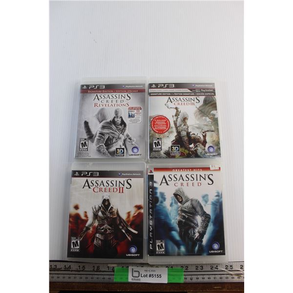(4) Sony Playstation 3 (PS3) Assassin's Creed Games