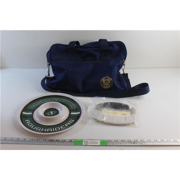 Alumni Holidays Laptop Bag, Saskatoon Roughriders Platter and Crinkle Cutter