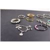 Image 4 : (13) Charm Bracelets with Velvet Display
